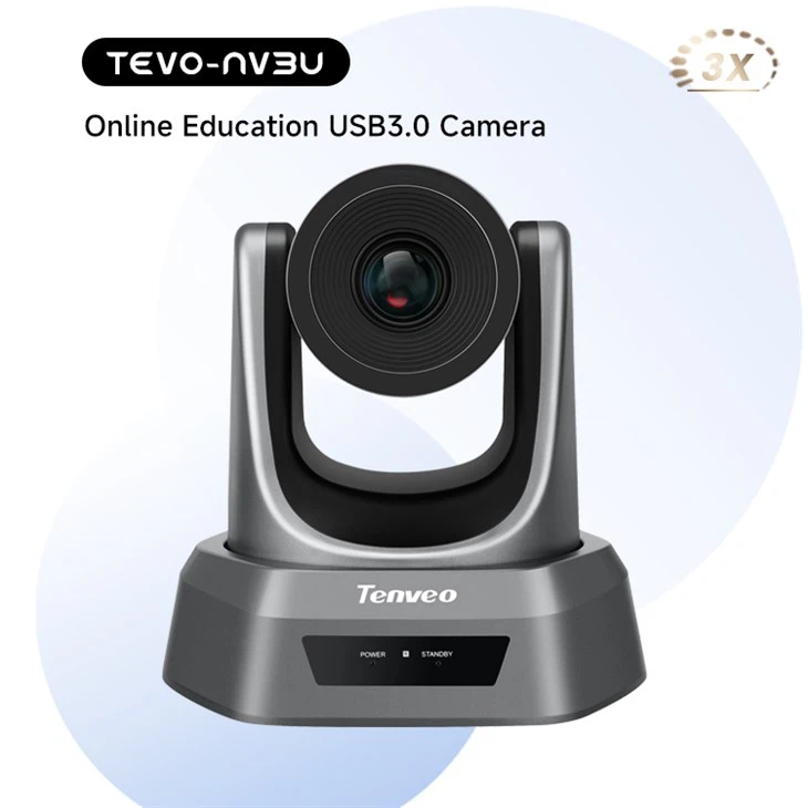 Câmera de vídeo USB com zoom de 3x para transmissão ao vivo